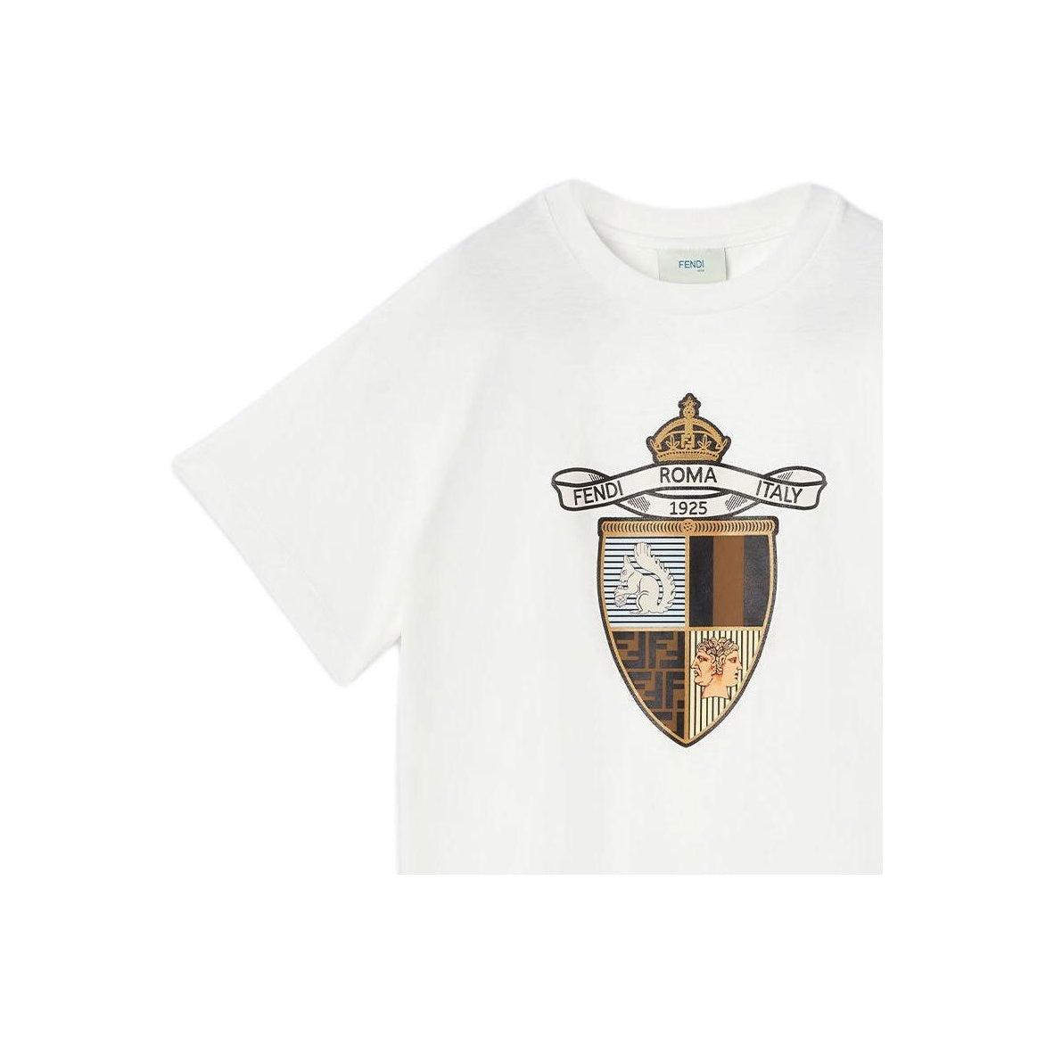 Kaos Pendek FENDI dengan Motif Gambar/Cetak, Cocok untuk Pria dan WanitaF-45