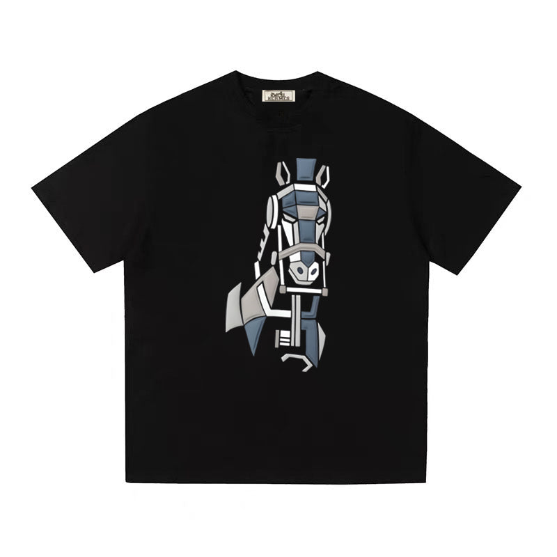 HERMES Kaos Logo Seri Huruf, Unisex '"COD '"  HE - 11