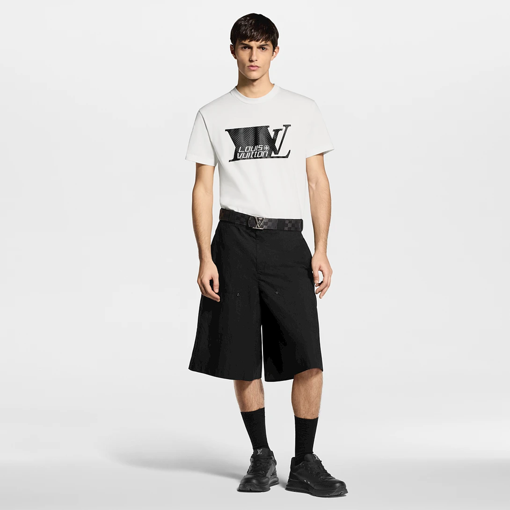 Louis Vuitton Kaos Logo Seri Huruf, Unisex '"COD '"  LV-2003