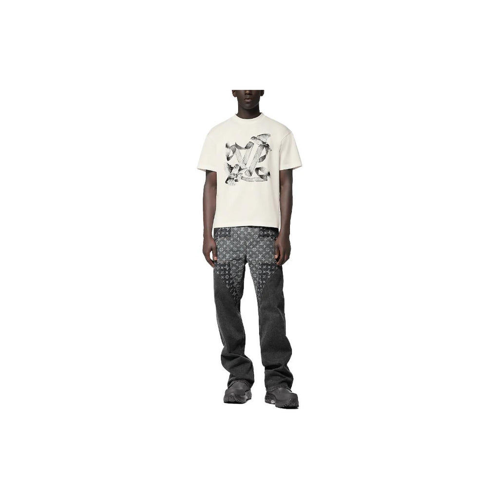 LV Kaos Logo Seri Huruf, Unisex, COD '-L-06