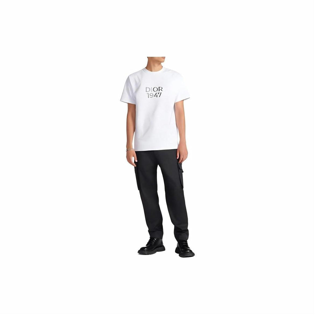 Kaos Pendek DIOR dengan Motif Gambar/Cetak, Cocok untuk Pria dan Wanita  -D-13
