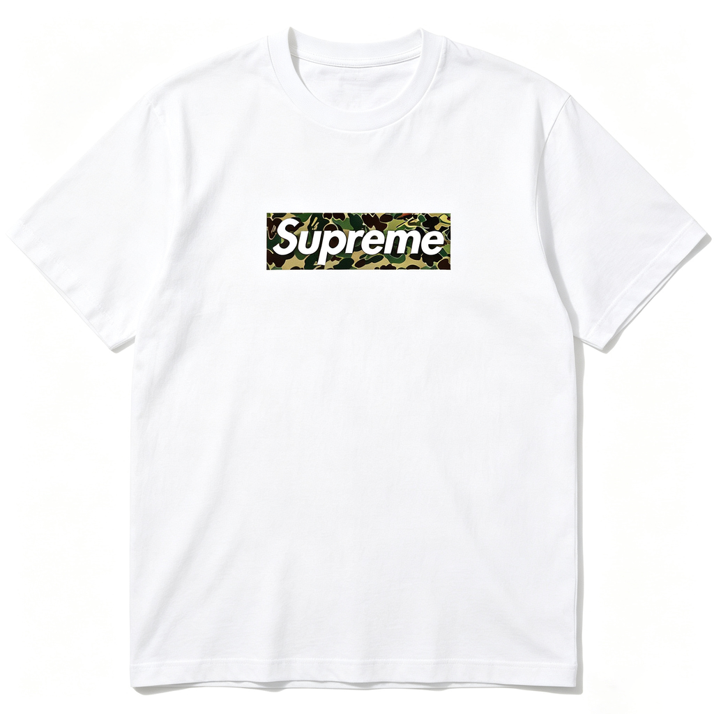SUPREME Kaos Logo Seri Huruf, Unisex 'COD'