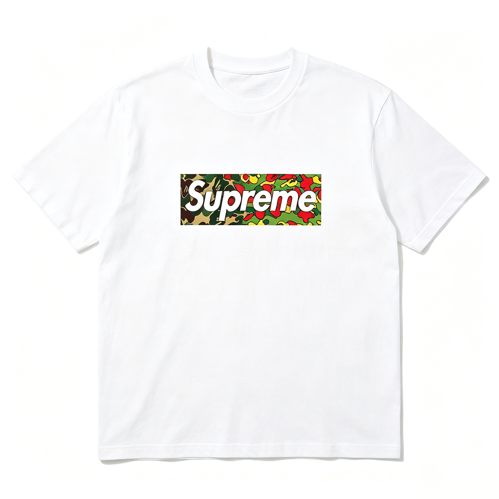 SUPREME Kaos Logo Seri Huruf, Unisex 'COD'