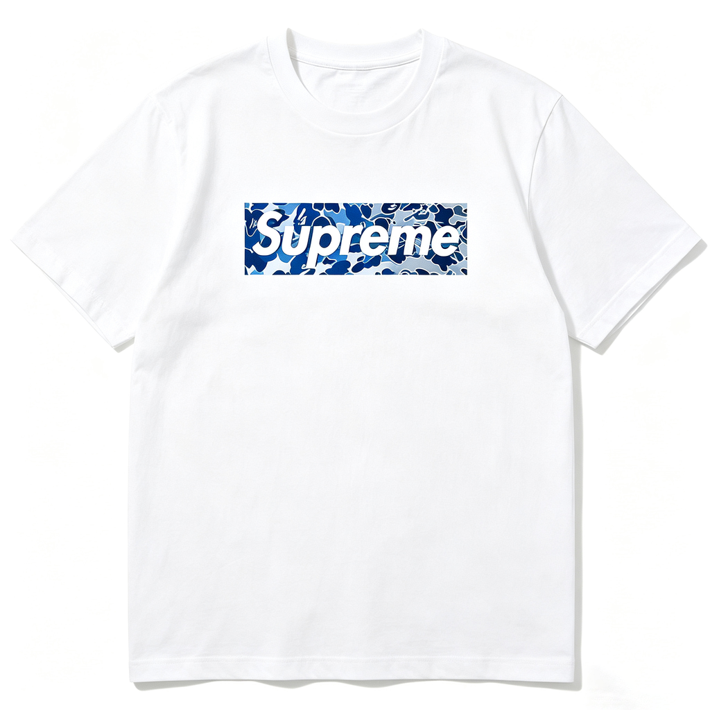 SUPREME Kaos Logo Seri Huruf, Unisex 'COD'