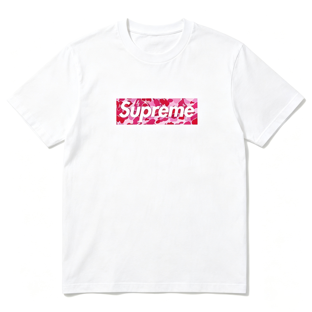 SUPREME Kaos Logo Seri Huruf, Unisex 'COD'
