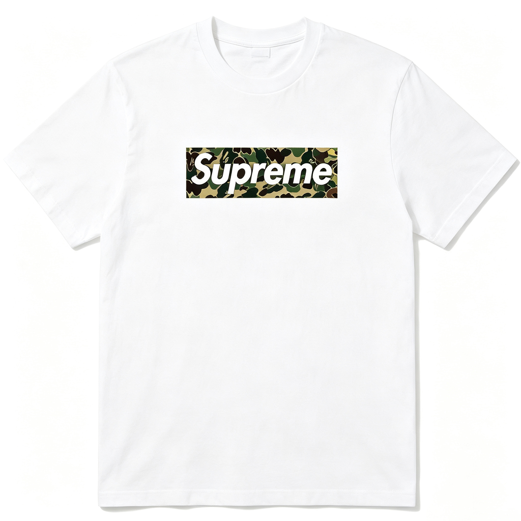 SUPREME Kaos Logo Seri Huruf, Unisex 'COD'