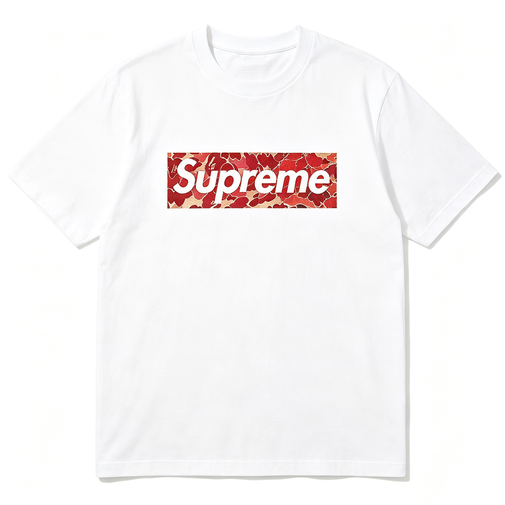 SUPREME Kaos Logo Seri Huruf, Unisex 'COD'