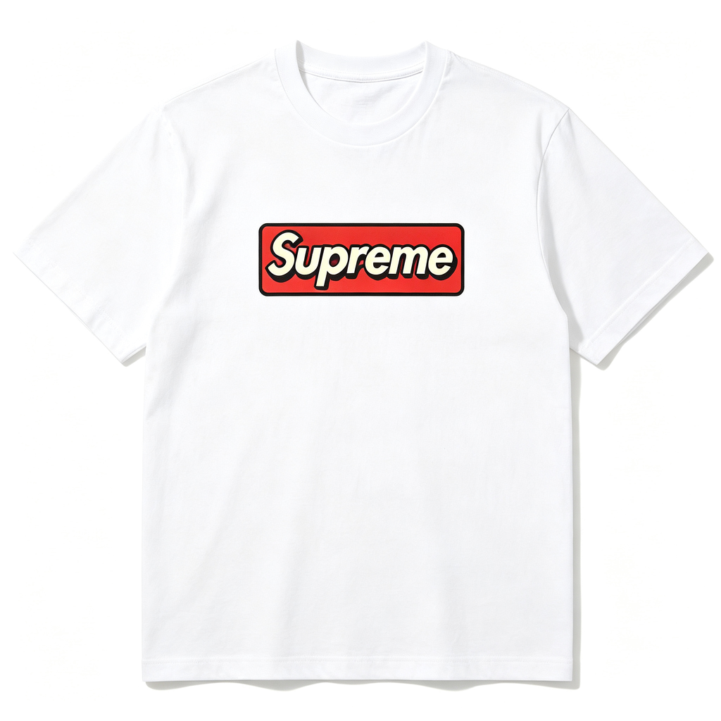 SUPREME Kaos Logo Seri Huruf, Unisex 'COD'