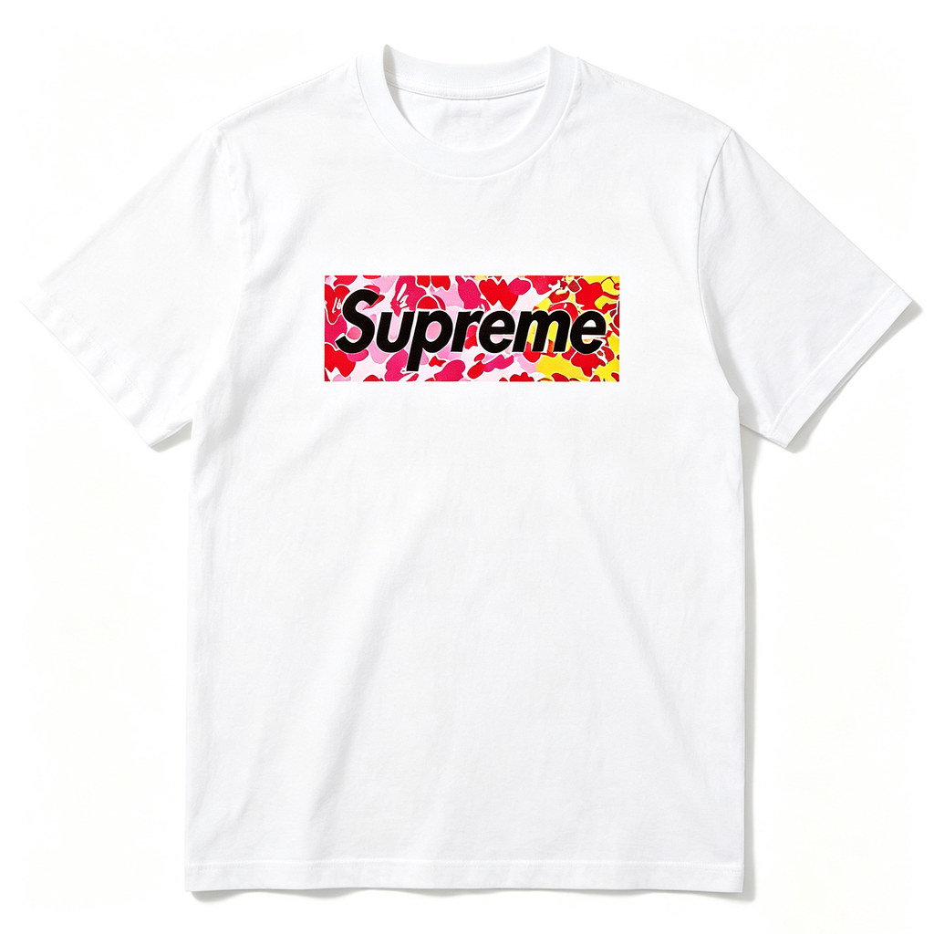 SUPREME Kaos Logo Seri Huruf, Unisex 'COD'