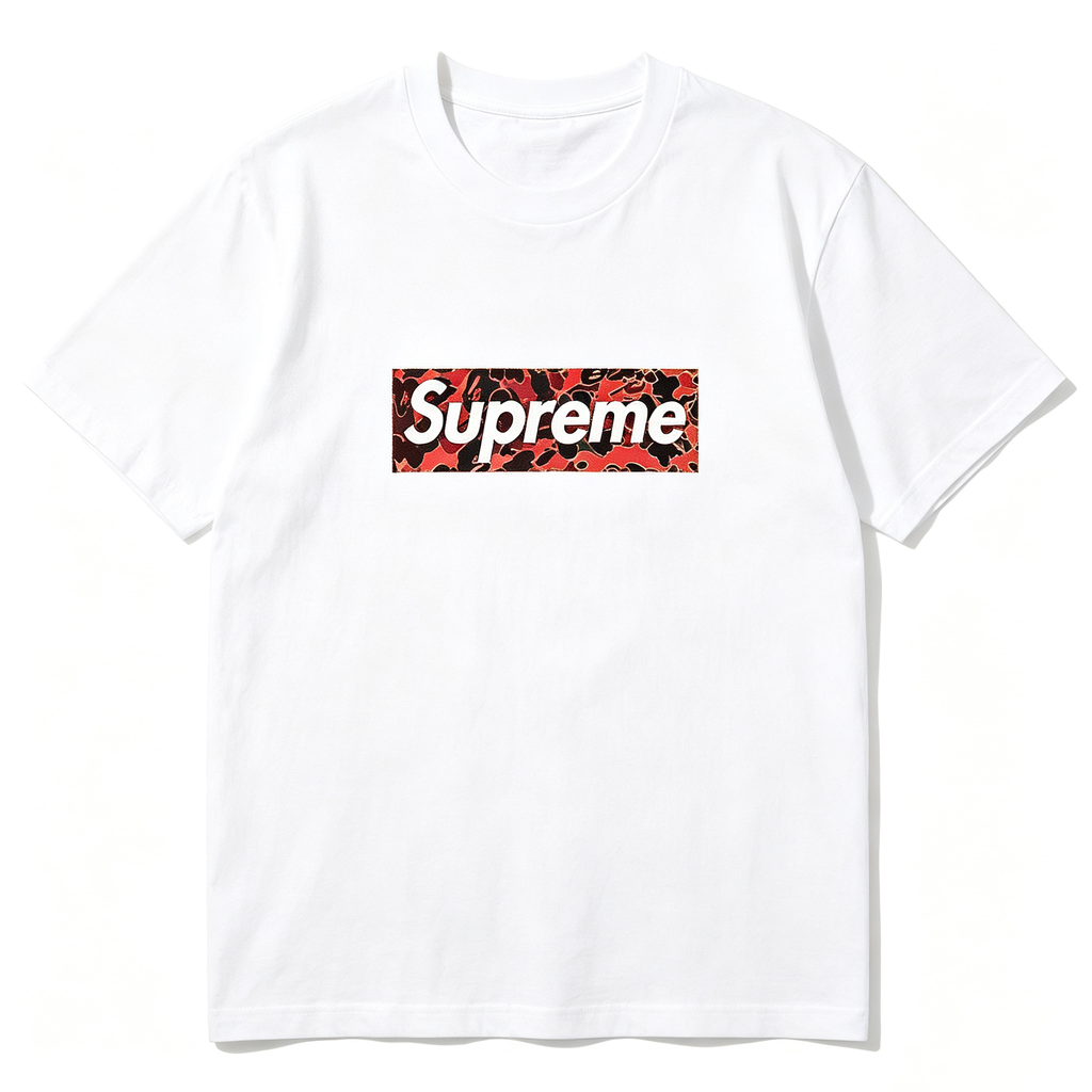 SUPREME Kaos Logo Seri Huruf, Unisex 'COD'