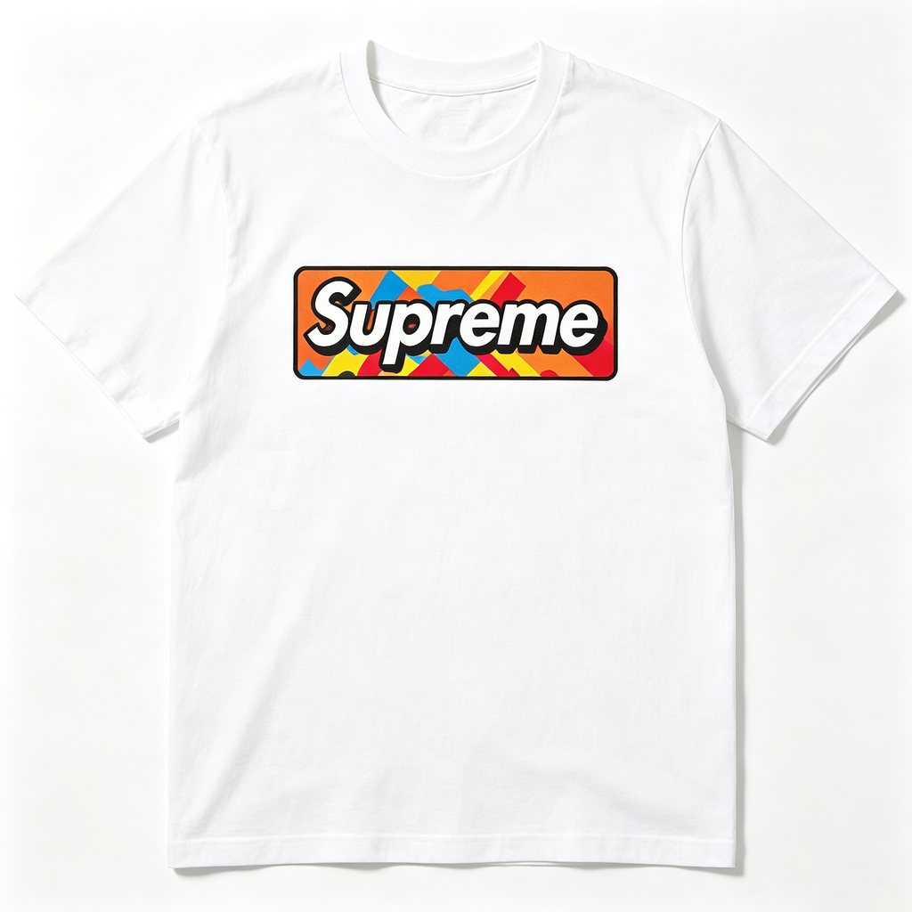 SUPREME Kaos Logo Seri Huruf, Unisex 'COD'