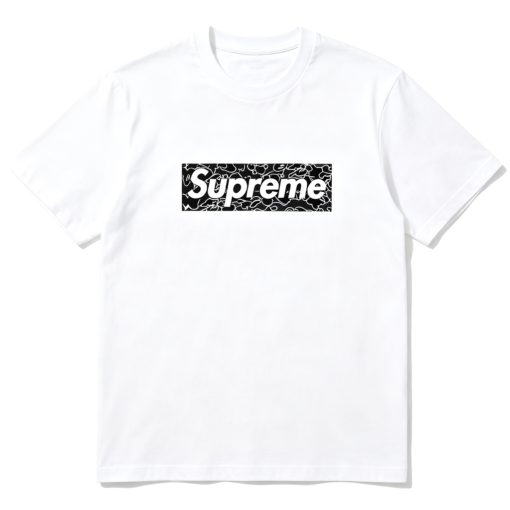 SUPREME Kaos Logo Seri Huruf, Unisex 'COD'