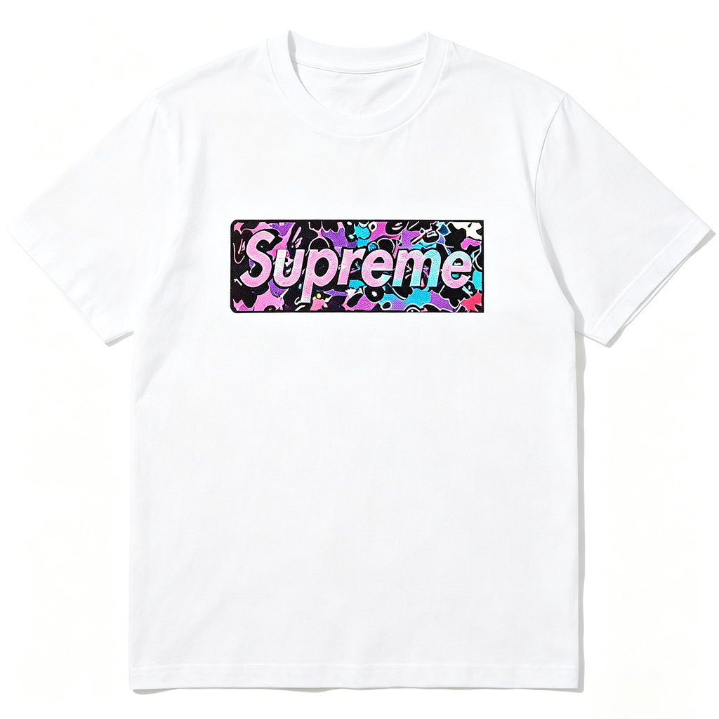 SUPREME Kaos Logo Seri Huruf, Unisex 'COD'