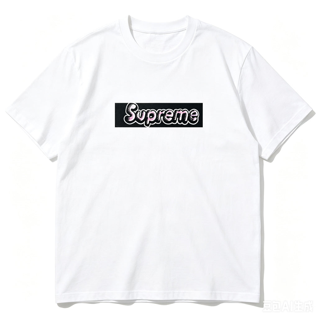 SUPREME Kaos Logo Seri Huruf, Unisex 'COD'