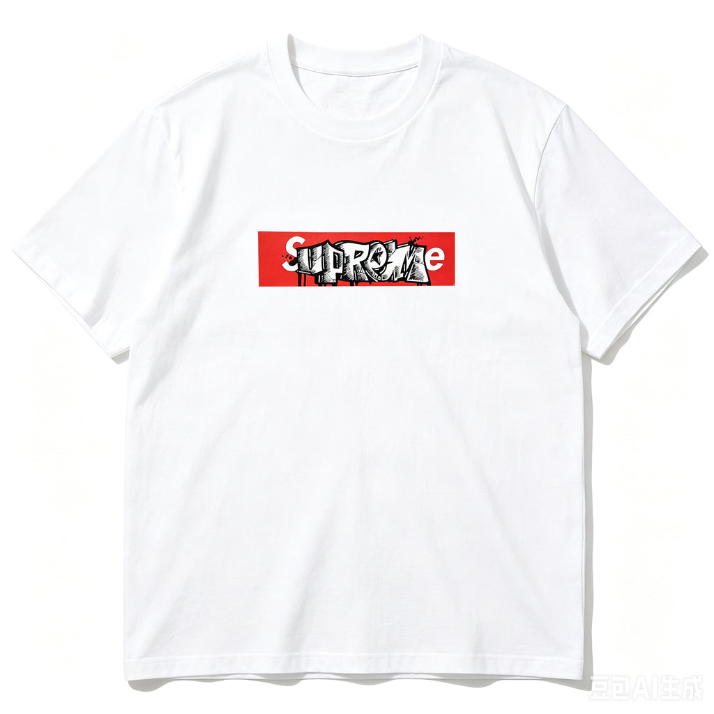 SUPREME Kaos Logo Seri Huruf, Unisex 'COD'