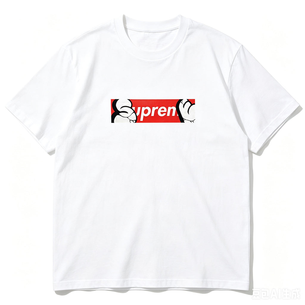 SUPREME Kaos Logo Seri Huruf, Unisex 'COD'