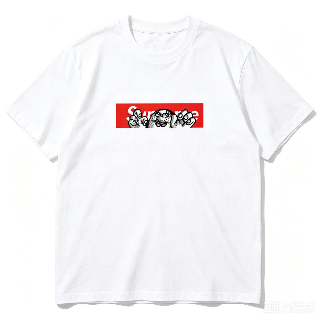 SUPREME Kaos Logo Seri Huruf, Unisex 'COD'