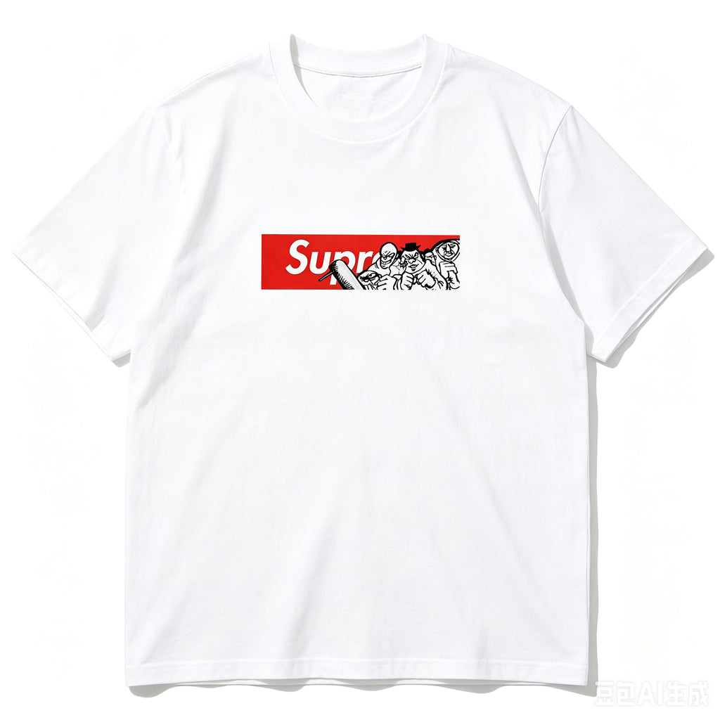 SUPREME Kaos Logo Seri Huruf, Unisex 'COD'